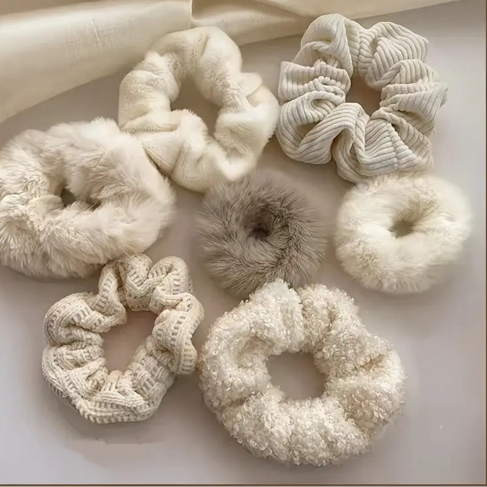 HAIR SCRUNCHIES 7 Piece Hair Tie Set